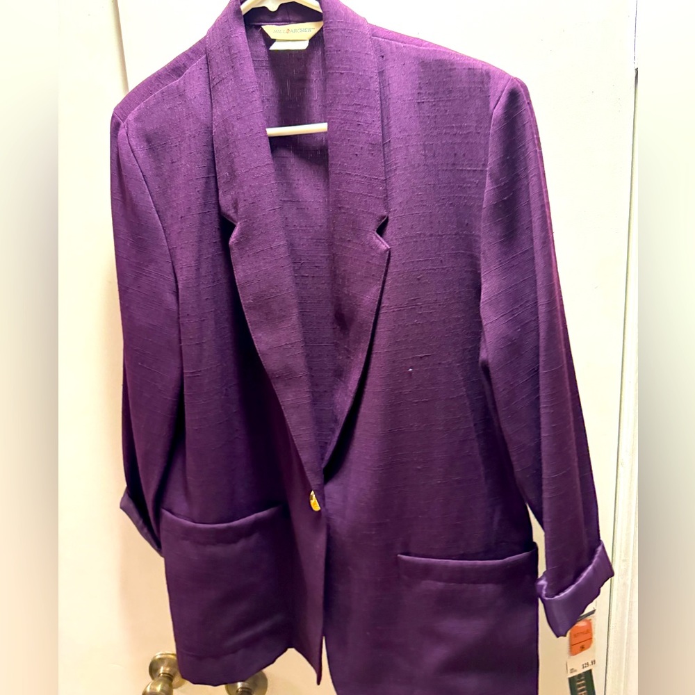 Hill & Archer brand purple blazer